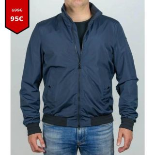 Pánska prechodná bunda Geox v tmavomodrej farbe